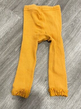 Ruffle Butts Ribbed Leggings in Mustard